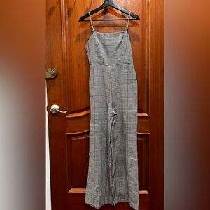 Stylish Women's Plaid Jumpsuit